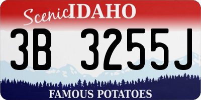 ID license plate 3B3255J