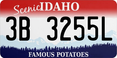 ID license plate 3B3255L