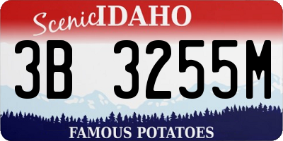 ID license plate 3B3255M