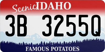 ID license plate 3B3255Q