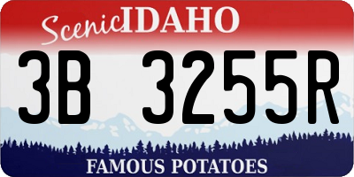 ID license plate 3B3255R