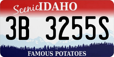 ID license plate 3B3255S