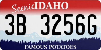 ID license plate 3B3256G