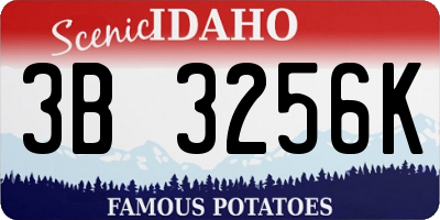 ID license plate 3B3256K