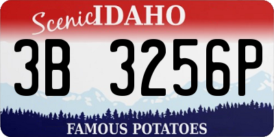 ID license plate 3B3256P