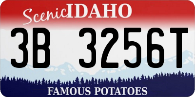 ID license plate 3B3256T
