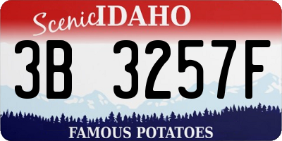 ID license plate 3B3257F