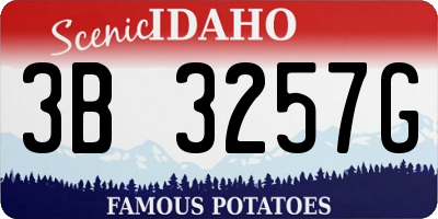 ID license plate 3B3257G