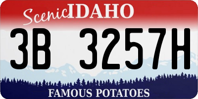 ID license plate 3B3257H