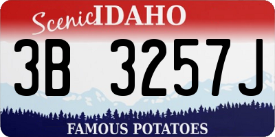 ID license plate 3B3257J