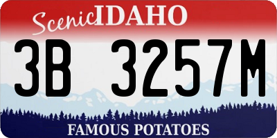 ID license plate 3B3257M