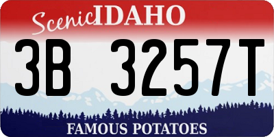 ID license plate 3B3257T