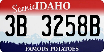 ID license plate 3B3258B