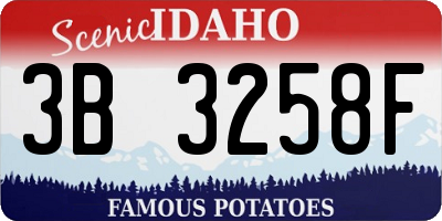 ID license plate 3B3258F