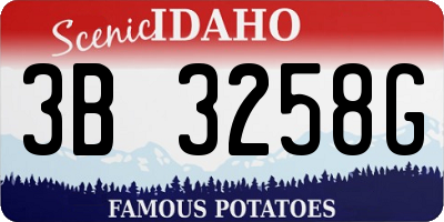 ID license plate 3B3258G