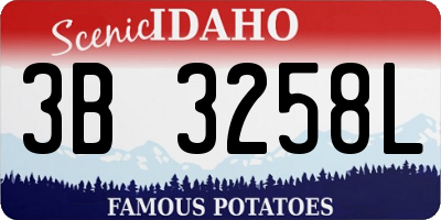 ID license plate 3B3258L