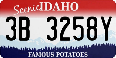 ID license plate 3B3258Y