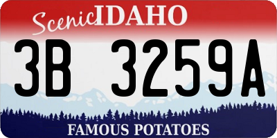 ID license plate 3B3259A