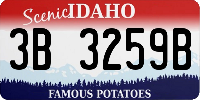 ID license plate 3B3259B
