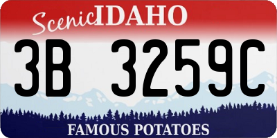 ID license plate 3B3259C