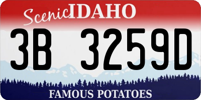 ID license plate 3B3259D