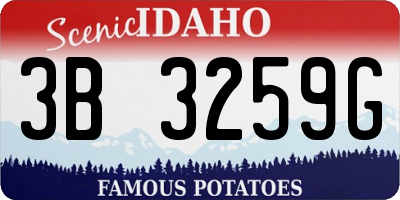 ID license plate 3B3259G