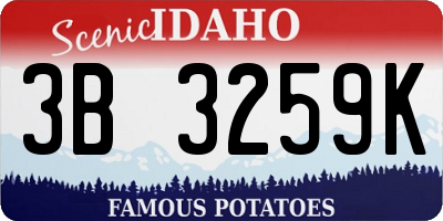 ID license plate 3B3259K