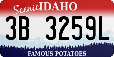 ID license plate 3B3259L