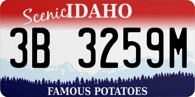 ID license plate 3B3259M