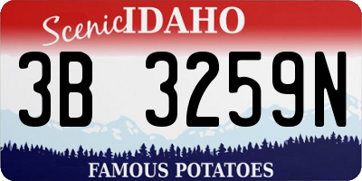 ID license plate 3B3259N