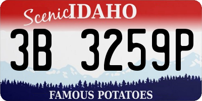 ID license plate 3B3259P