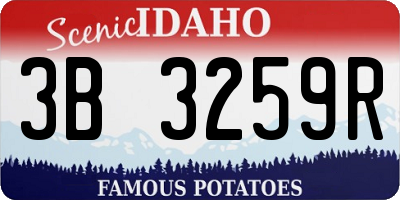ID license plate 3B3259R