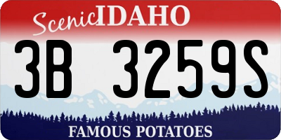 ID license plate 3B3259S