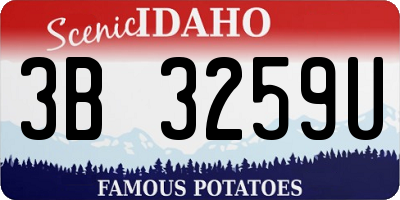 ID license plate 3B3259U