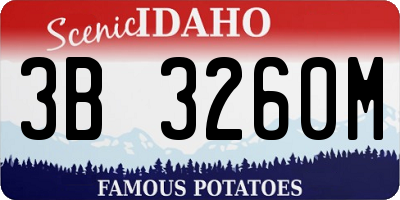ID license plate 3B3260M