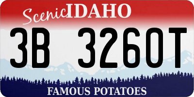 ID license plate 3B3260T