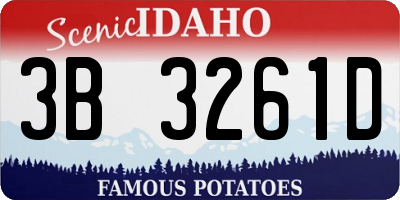 ID license plate 3B3261D