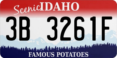 ID license plate 3B3261F