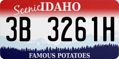 ID license plate 3B3261H