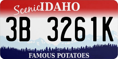 ID license plate 3B3261K
