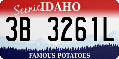 ID license plate 3B3261L