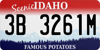 ID license plate 3B3261M