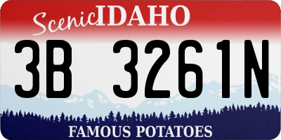ID license plate 3B3261N