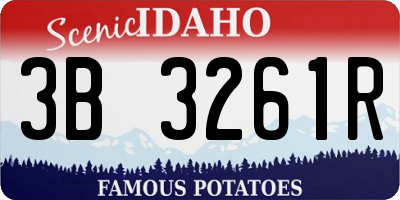 ID license plate 3B3261R