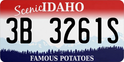 ID license plate 3B3261S