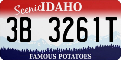 ID license plate 3B3261T