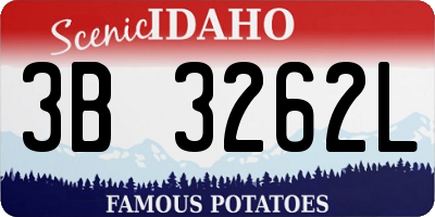 ID license plate 3B3262L