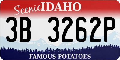 ID license plate 3B3262P