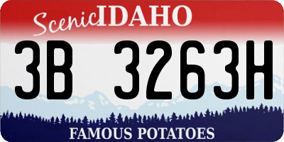 ID license plate 3B3263H