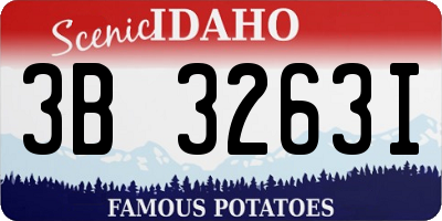 ID license plate 3B3263I